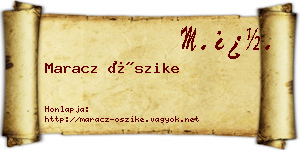 Maracz Őszike névjegykártya